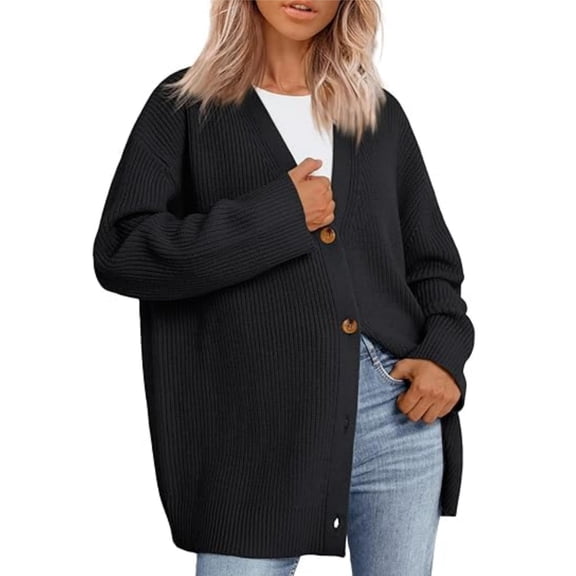 Women Cardigan Sweater Fall Outfits Cloth Fashion Button Front Casual Trendy Tops