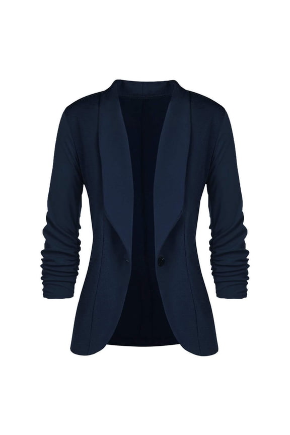 Women Cardigan Sweaters long cardigans for Women's Pleated Sleeves Work Office Coat Suit Small Suit