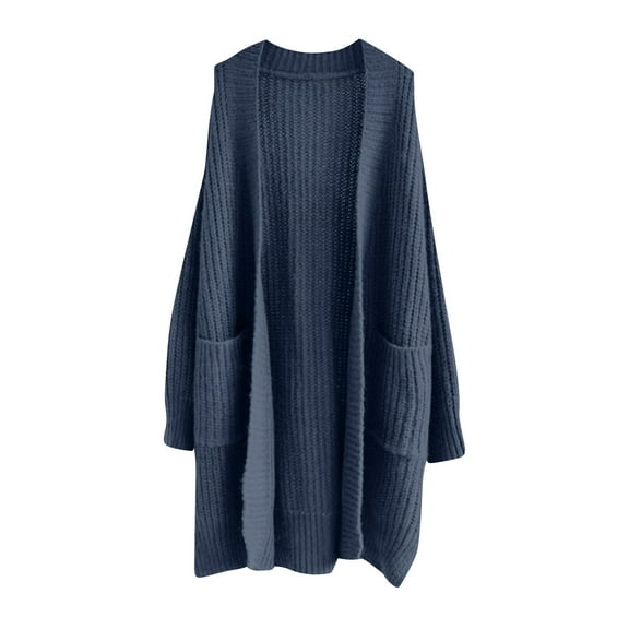 Women Cardigan Sweaters Long Sleeve Open Front Knit Long Coat Cozy 2025 Fall Winter Outfits with Pockets