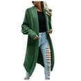 thumbnail image 1 of Women Cardigan Sweaters Long Sleeve Open Front Knit Long Duster Coat Lapel Oversized 2025 Fall Winter Loose Outerwear Clothes, 1 of 4