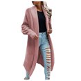 thumbnail image 1 of Women Cardigan Sweaters Long Sleeve Open Front Knit Long Duster Coat Lapel Oversized 2025 Fall Winter Loose Outerwear Clothes, 1 of 5
