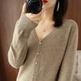 thumbnail image 1 of Women Cardigans 2023 Autumn Winter Single Breasted Knitwears Long Sleeve Warm Knit Cardigan Korean Fashion Spring casual Sweater, 1 of 7