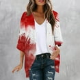 thumbnail image 1 of Women Cardigans Casual Spring Summer Tops Cover up Open Front Floral Print Blouse Tops Daily Wear, 1 of 6