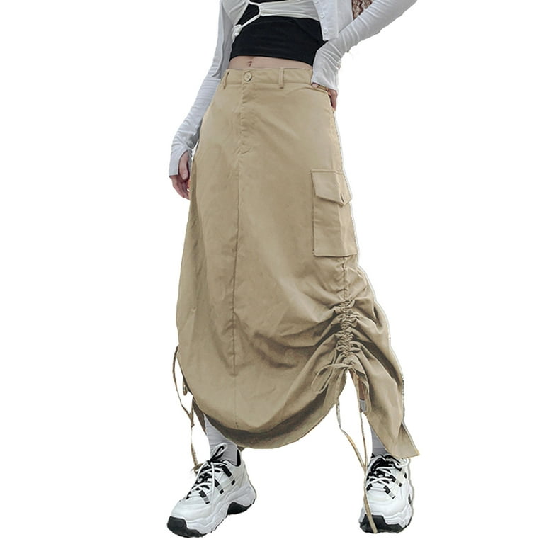 Drawstring skirt with pockets new arrivals