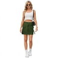 thumbnail image 1 of Deliqiba Women Cargo Mini Skirt Denim Jean Dress with Pocket  Green XL  Green, 1 of 7