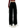 thumbnail image 1 of Women Cargo Pants Wide Leg Pants for Women Baggy Sweatpants Joggers Women Hiking Clothes Clothes for Women, 1 of 8