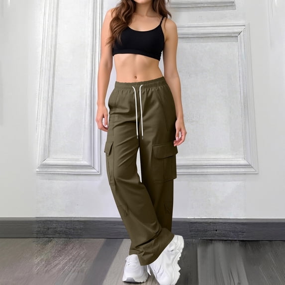 Women Cargo Pants Wide Leg Pants for Women Baggy Pants Jogging Pants with Pockets Hiking Pants Comfortable Pants for Women