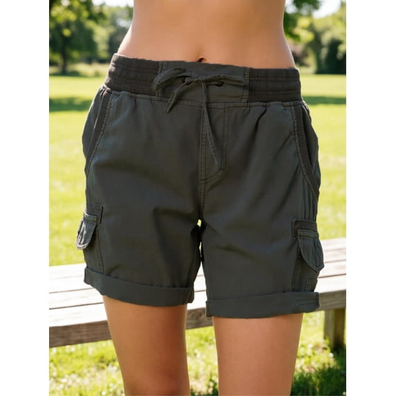 Women Cargo Shorts Summer Loose Hiking Shorts with Pockets Womens Plus Size Denim Shorts