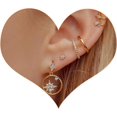 thumbnail image 1 of 𝐃𝐚𝐢𝐧𝐭𝐲 𝐆𝐨𝐥𝐝 𝐒𝐭𝐮𝐝 𝐄𝐚𝐫𝐫𝐢𝐧𝐠𝐬 For Women 𝟏𝟒𝐤 𝐆𝐨𝐥𝐝 𝐏𝐥𝐚𝐭𝐞𝐝 𝐇𝐲𝐩𝐨𝐚𝐥𝐥𝐞𝐫𝐠𝐞𝐧𝐢𝐜 Cartilage Earrings Set For 𝐌𝐮𝐥𝐭𝐢𝐩𝐥𝐞 𝐏𝐢𝐞𝐫𝐜𝐢𝐧𝐠 Small Hoop Ea[Z1], 1 of 2