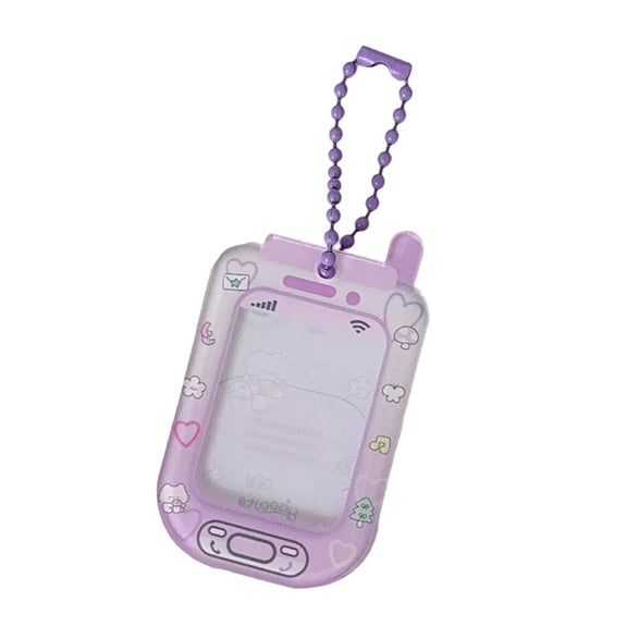 1Inch Shape Acrylic Photocard Holder Korean Photo Idol Small Card Collect Card Case Sleeve Bag Pendants