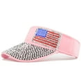 thumbnail image 1 of Women Casual American Flag Point Drill Baseball Cap Fashion Sequin Baseball Cap Ajustable Peaked Cap Outdoor Sports Couple Hats Adjustable Curved Brim Hats Sun, 1 of 7