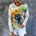 thumbnail image 1 of Women Casual Autumn Winter Fashion Print Drawstring Hoodie Sweatshirt Funny Print Sweatshirt Thin Womens Dress Jacket Zipper Hoodies Women Zipper Tunic Women Zip Hoodie Dress Long Womens Hoodie, 1 of 3