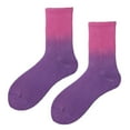 thumbnail image 1 of Women Casual Calf Socks Gradient Color Mid Length Above Ankle Women's Socks Lightweight Breathable Casual Socks Everyday Essentials Winter Warm Sock, 1 of 4