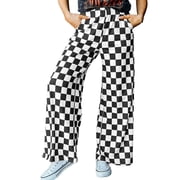 Women-Casual-Checkered-Pants-