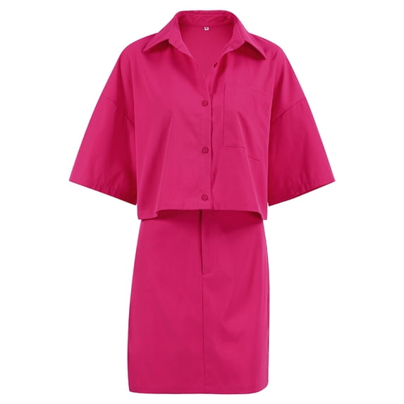Women Casual Commuting Half Skirt Short Skirt Shirt Short Skirt Suit Club Basic Leisure Dailywear