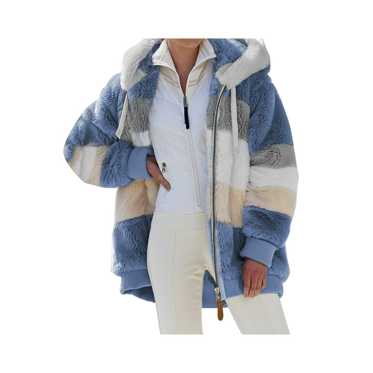 Plush Contrast Hooded Sweater Plush Contrast Hooded Sweater