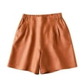 thumbnail image 1 of Women Casual Cotton Linen Shorts Drawstring Comfy Elastic Waist Shorts Summer Loose Pull On Short Pants with Pockets, 1 of 6