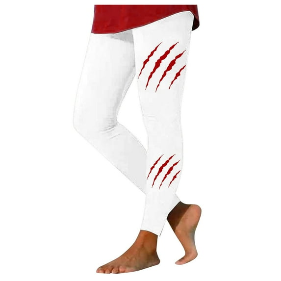 Women Casual Fashion Halloween Printed Trousers Tight Elastic Waist Leggings