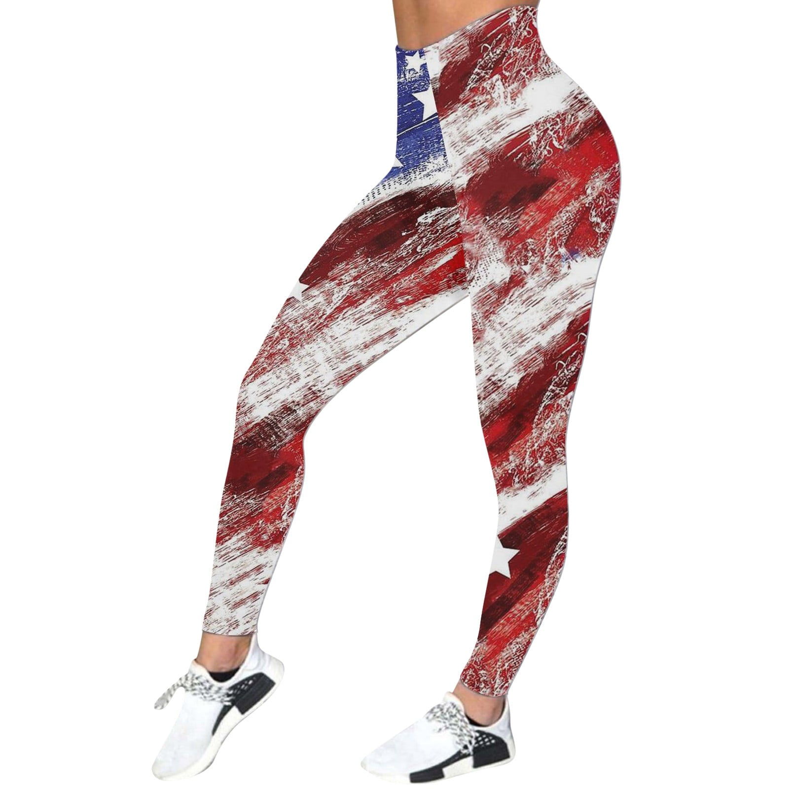 plus Size Yoga Pants for Women 2x Ladies' Fourth Of July Printed Sports  Leggings