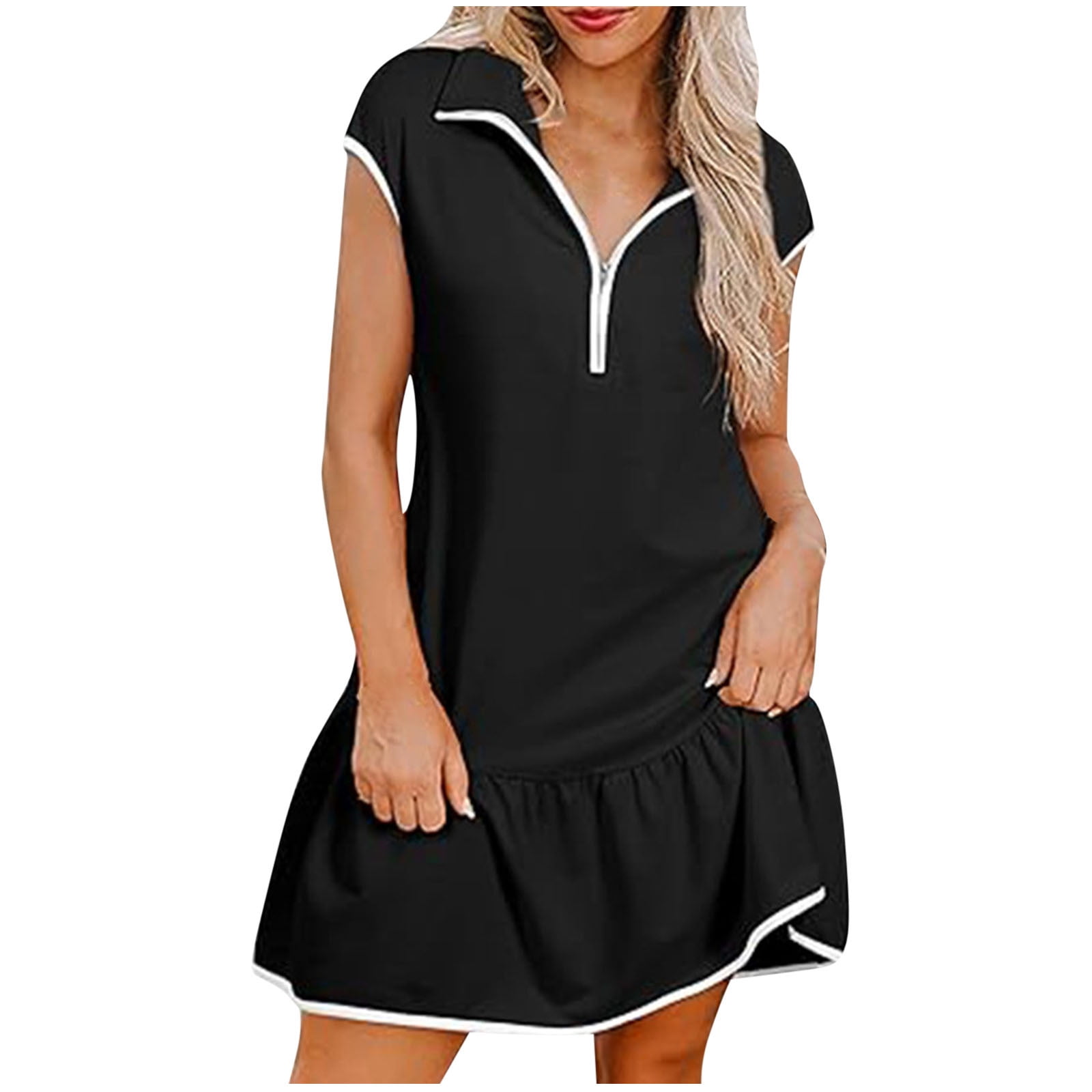 Sleeveless Zipper Slim Fit Mini Dress