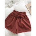 thumbnail image 1 of Women Casual High Waist Bow Tie Wide Leg Loose Shorts Summer Beach Hot Pant, 1 of 4