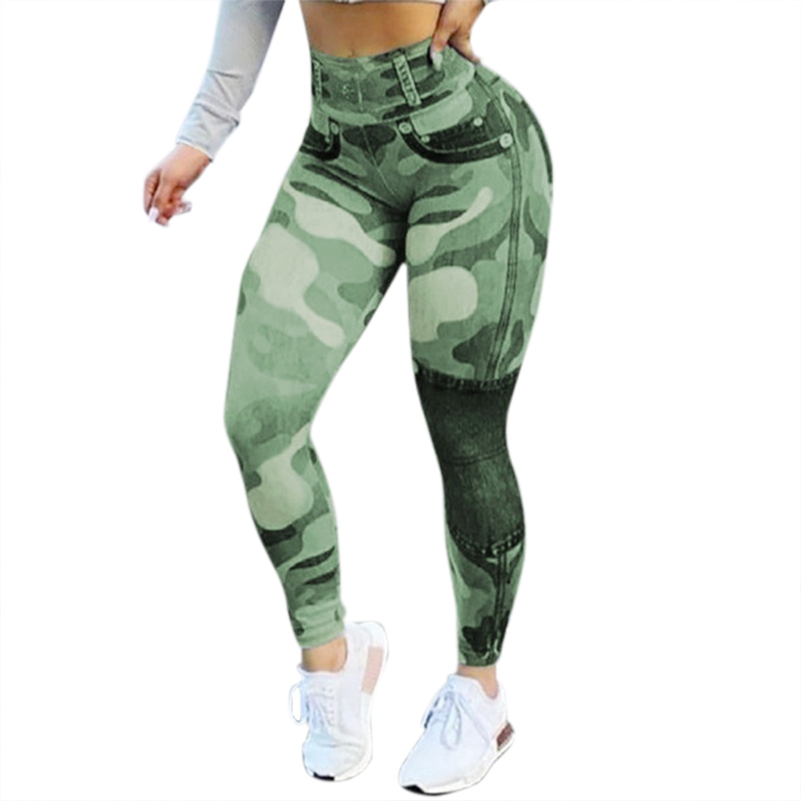  Conceited Camo Print Plus Size Leggings For Women
