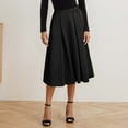 thumbnail image 1 of Women Casual High Waisted Pleated A Line Midi Skirt Fall Winter Zipper Work Skirts Laye Skirt Midi Skirts for Women High Waist Bed Skirts Twin Poodle Skirts Christmas Skirt Denim Skirt Skirt And Top, 1 of 4