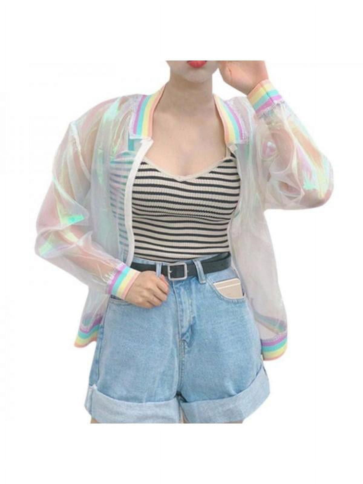 Rainbow clear shop jacket