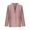 thumbnail image 1 of Women Casual Jackets Long Sleeve Open Front Cozy Blazers with Pockets Solid Lapel Collar Work Office Jackets Outfits, 1 of 7