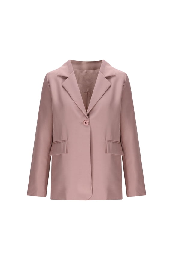 Women Casual Jackets Long Sleeve Open Front Cozy Blazers with Pockets Solid Lapel Collar Work Office Jackets Outfits