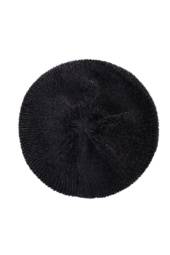 Women Casual Knitted Crochet Chenier Beret Hat Stretch Winter Warm Beanie Cap