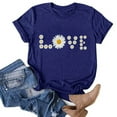 thumbnail image 1 of Women Casual Letter Printing Short Sleeves Crew Neck Loose TShirt Blouse Tops Short Sleeve Shirt Women Plain Short Sleeve Shirts for Women T Shirts for Women Tee Shirts Girls Women Tops Women Shirts, 1 of 3