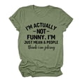 thumbnail image 1 of Women Casual Letters Printing Shirts Round Neck Short Sleeve Tee Tops Tunic Blouse, 1 of 1
