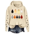 thumbnail image 1 of Women Casual Lightweight Loose Hoodie Sweatshirt for Women with Long Sleeve Chicken Graphic Pullover Hoodie Beige L, 1 of 5
