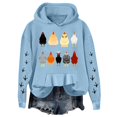 thumbnail image 1 of Women Casual Lightweight Loose Hoodie Sweatshirt for Women with Long Sleeve Chicken Graphic Pullover Hoodie Sky Blue S, 1 of 5