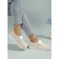 thumbnail image 1 of Women Casual Loafers  Slip-On Comfortable Flat Lightweight Shoes  Low-Cut Breathable Canvas Shoes For Everyday Wear, 1 of 7