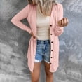 thumbnail image 1 of Women Casual Long Sleeve Knitted Open Front Button Down Soft Loose Elegant Cardigan Blouse Lightweight Coat Cardigan Oversized Knit Sweater Womens plus Size Sweaters 1x plus Size Lapel Open Cardigan, 1 of 5