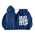 thumbnail image 1 of Women Casual Long Sleeve Lightweight Hoodie Sweatshirts Letter Graphic Printed Pullover Football Sweatshirts Blouse Long Zip Sweatshirt Hoodie Women Long Hoodies with Zipper Pullover Sweatshirt, 1 of 4