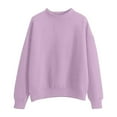 thumbnail image 1 of Women Casual Long Sleeve Mock Neck Sweatshirt Solid Color Fleece Pullover Top, 1 of 16
