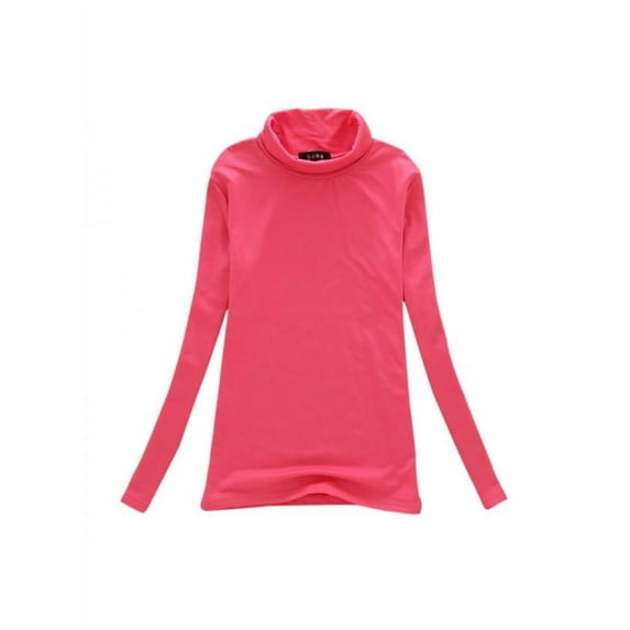 Women Casual Long Sleeve Turtleneck Tops Cotton Slim Fit T-Shirt