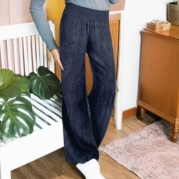 Women Casual Loose Fit Solid Color Pants Stretchy Denim Like Jogger Trousins Women Pants Casual Women Casual Pants for Home Big and Tall Beach Pants Pants for Women Work Casual Womens Summer