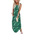 thumbnail image 1 of Women Casual Loose Sundress Sleeveless Split Maxi Long Beach Shirt Dress Travel Vacation 2024 Summer Outfits, 1 of 6