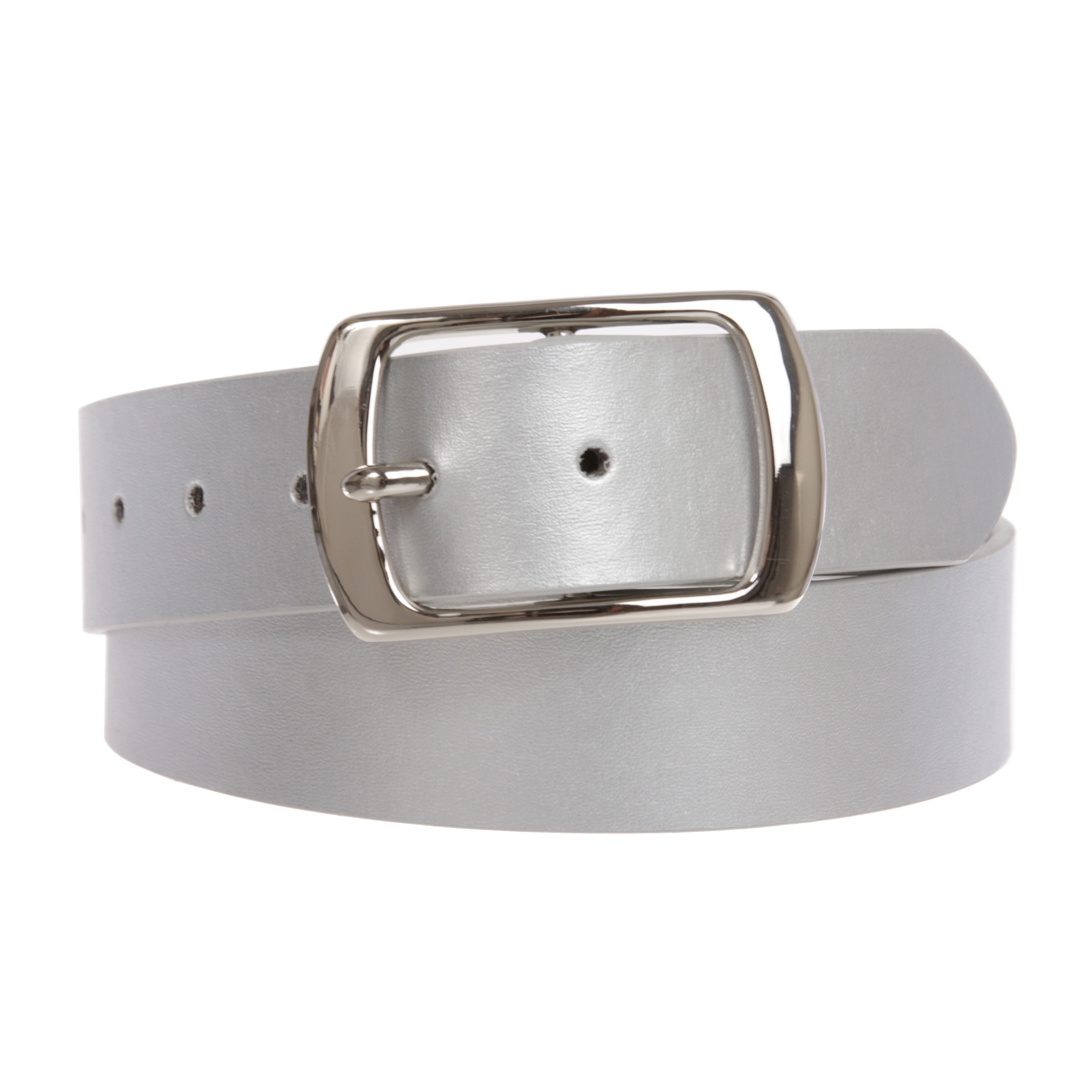 Women Casual PU Leather Dress Belt With Square Single Prong 