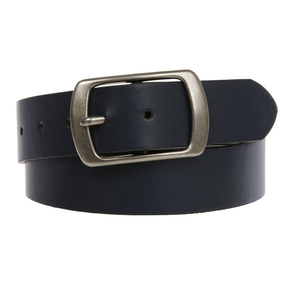 Women Casual PU Leather Dress Belt With Square Single Prong Buckle