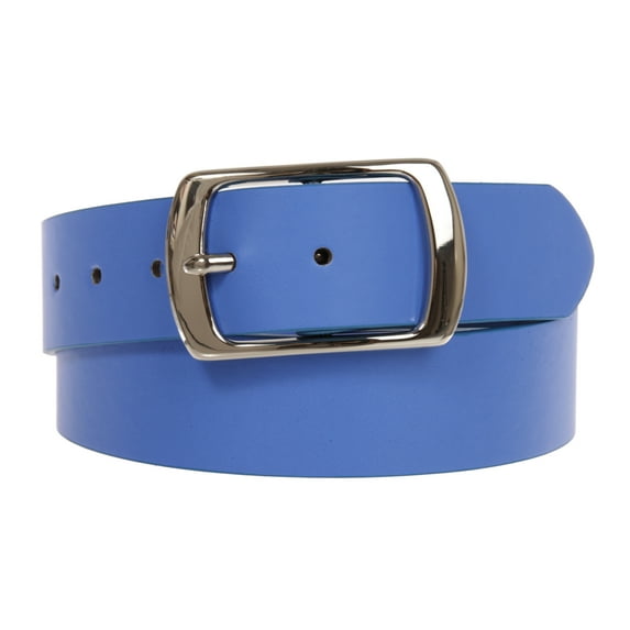Women Casual PU Leather Dress Belt With Square Single Prong Buckle