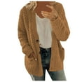 thumbnail image 1 of Women Casual Plus Size Cardigan Coat Outerwear with Pockets and Buttons Jacket for Everyday Comfort, 1 of 7