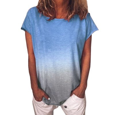 Women Casual Plus Size Short Sleeve T-Shirt Tunic Blouse Tops