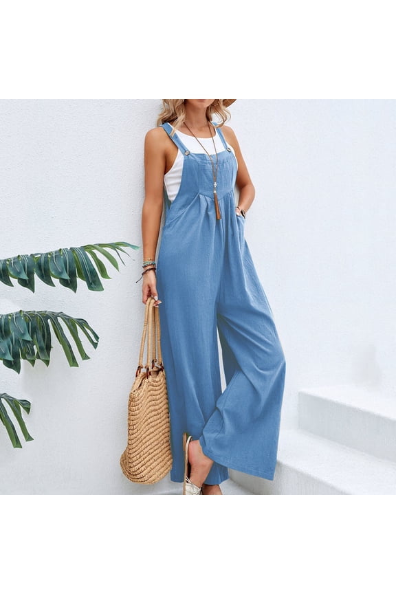 Women Casual Pocket Romper Strap Solid Playsuit Button Long Jumpsuit Long Body Suits for Women Romper Long Sleeve Women Bodysuit Jumpsuit for Women Rave Day Ready Overalls Soft Overalls for Women Body
