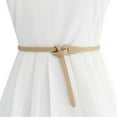 thumbnail image 1 of Women Casual Retro Solid Color Tie Decorative Knot Belt Belts for Women Dresses Mens Belts Stretch Mens Belt without Holes Camping Belt Leather Belt Pack Huge Belt Flexible Leather Belt Travel Belt, 1 of 4