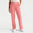 thumbnail image 1 of Women Casual Scrub Pants Soft Stretch Drawstring Nursing Medical Uniform Bottoms with Pockets Women Scrub Pant Pink L, 1 of 5